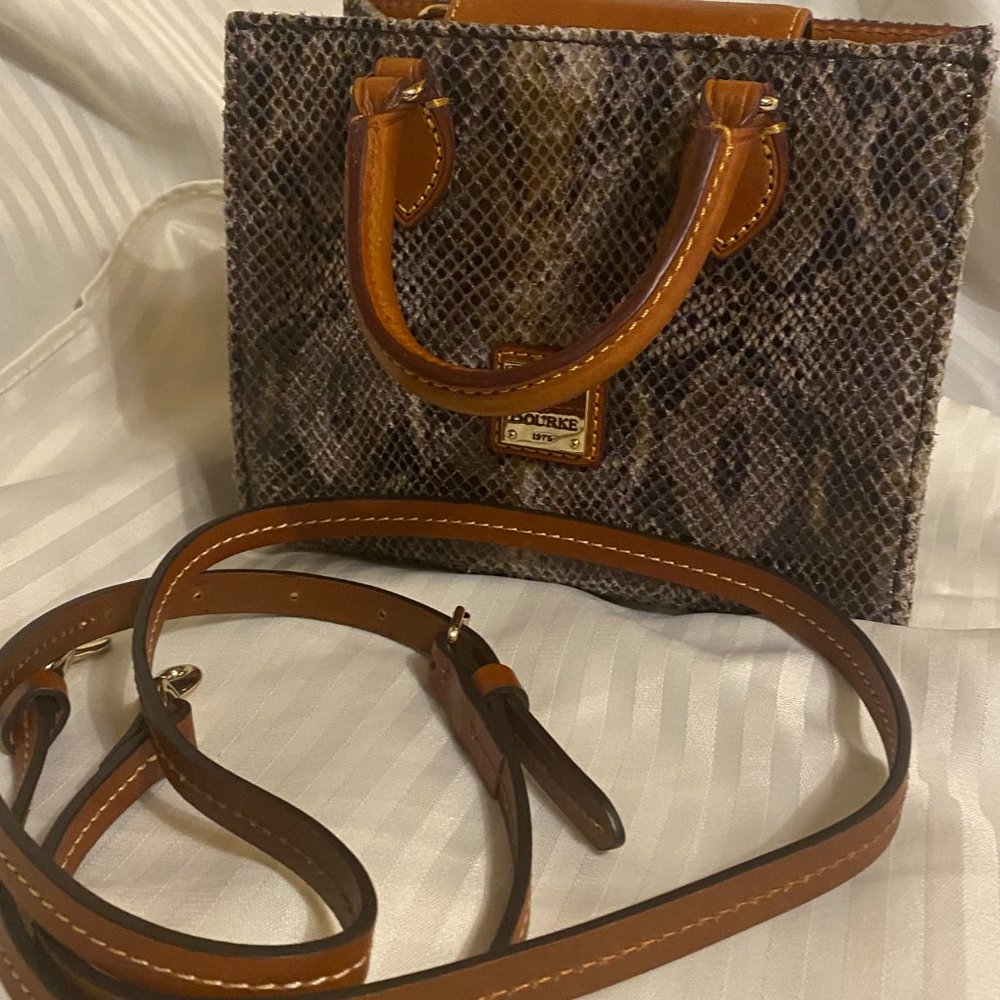 Dooney & Bourke Janine Python Snake Leather Mini … - image 3